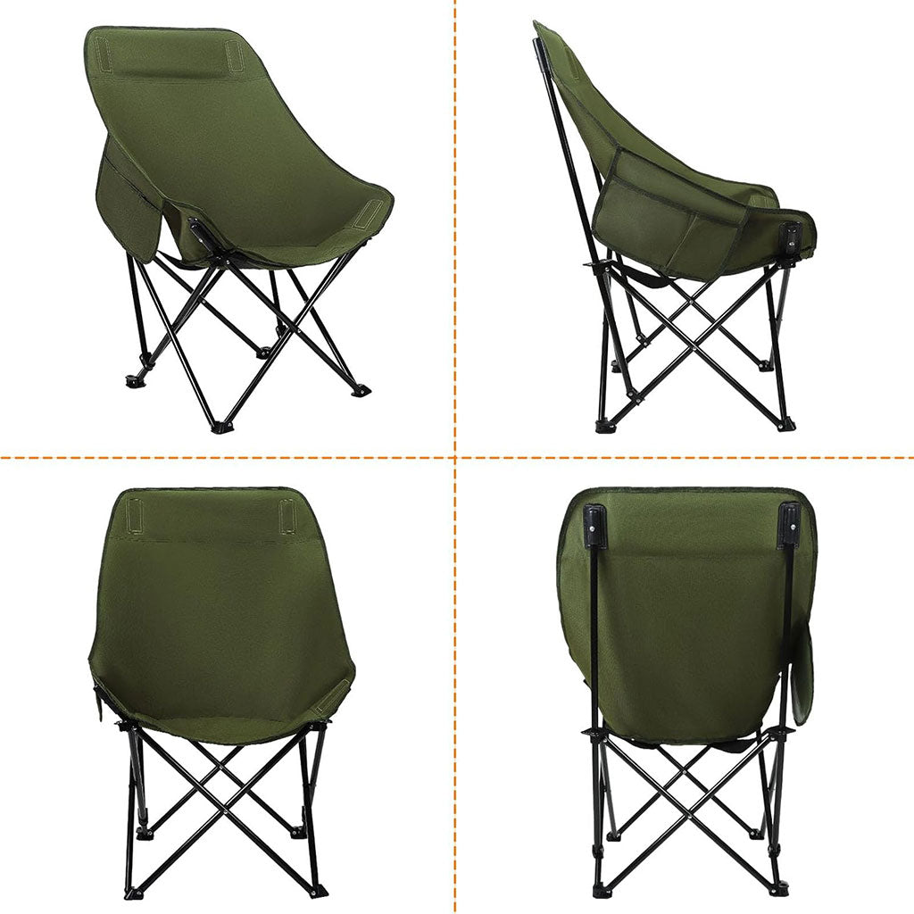 Chaise de Camping Pliante Portable à Haut Dossier – كرسي إسترخاء قابل للطي