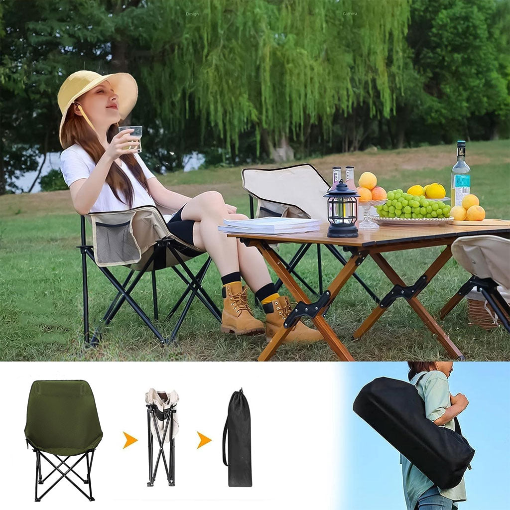 Chaise de Camping Pliante Portable à Haut Dossier – كرسي إسترخاء قابل للطي