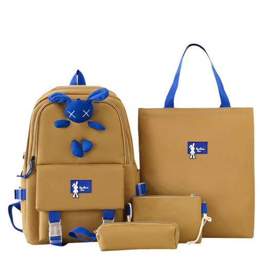 Ensemble de sacs d’école Kawai pour adolescents 4Pcs  – محفظة 4 قطع كاواي أبيض